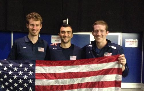 Team USA men celebrate their win over Guatemala 3-0