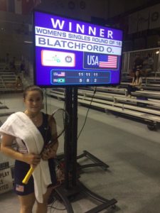Olivia Blatchford post her 3-0 win 