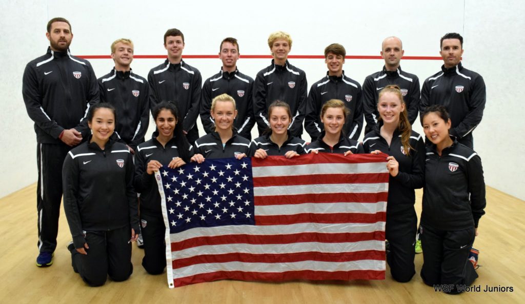 2015 World Junior Championships Team USA. The men's and women's individual,  and women's team championships were held in Eindhoven,  Holland,  July 26-August 4. (image: WSF World Juniors)