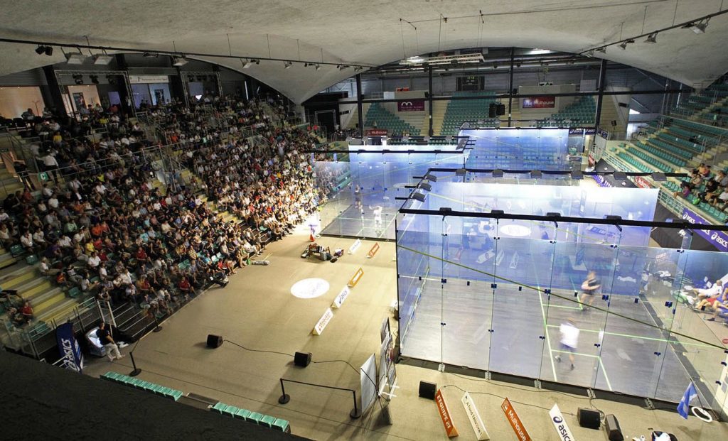 The 2013 Men's World Team Championships in Mulhouse,  France. (image: Steve Line/squashpics.com)